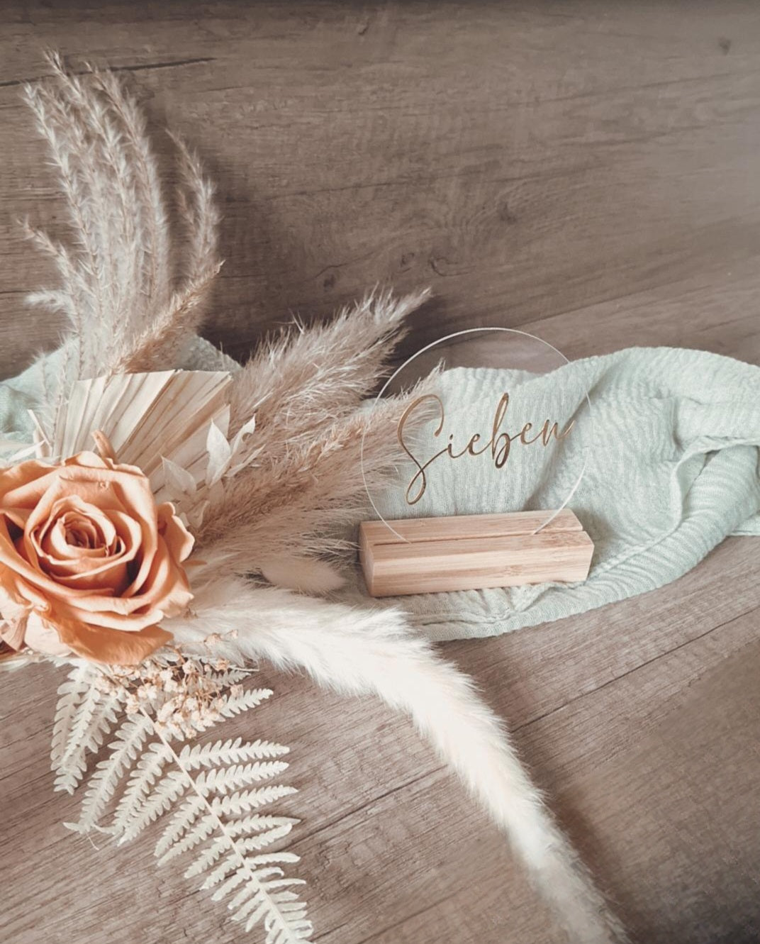 Tischnummer "Aurum" Acryl gold