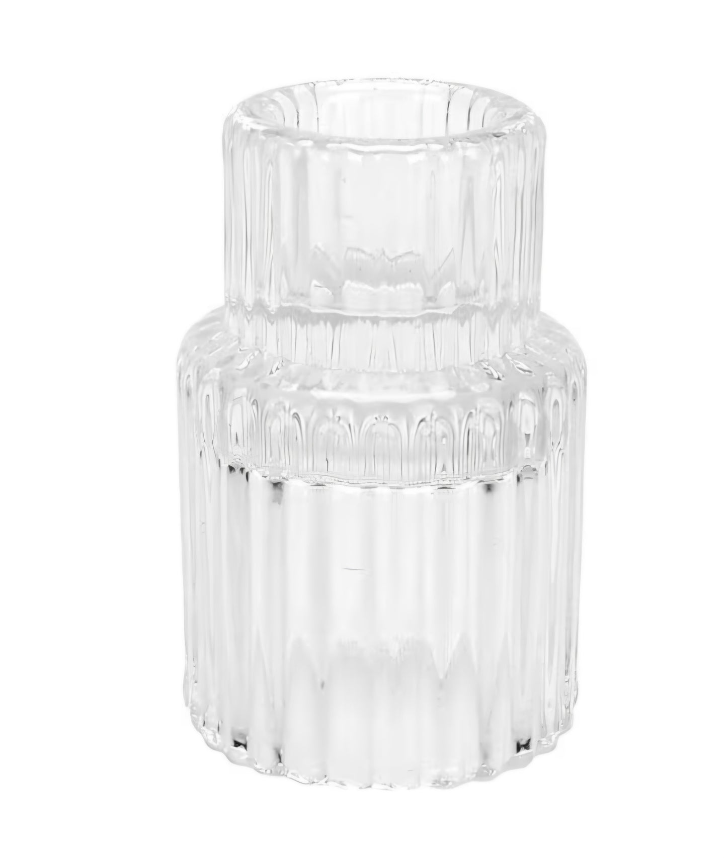 Kerzenständer Glas "Rib"