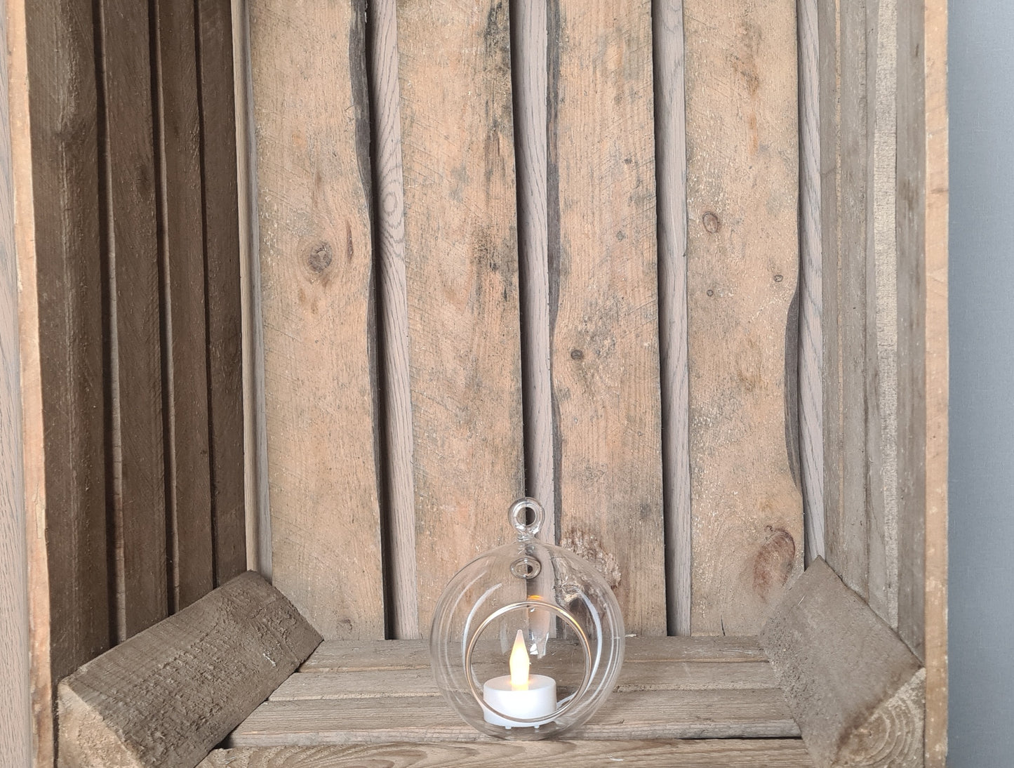 Glaskugeln Teelicht hängend