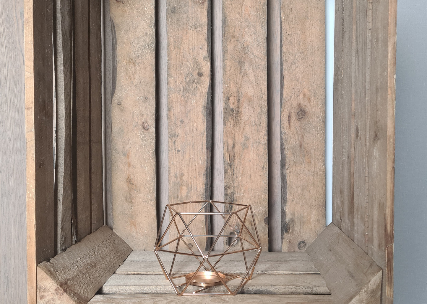 Kerzenhalter geometrisch kupfer "Elsa"