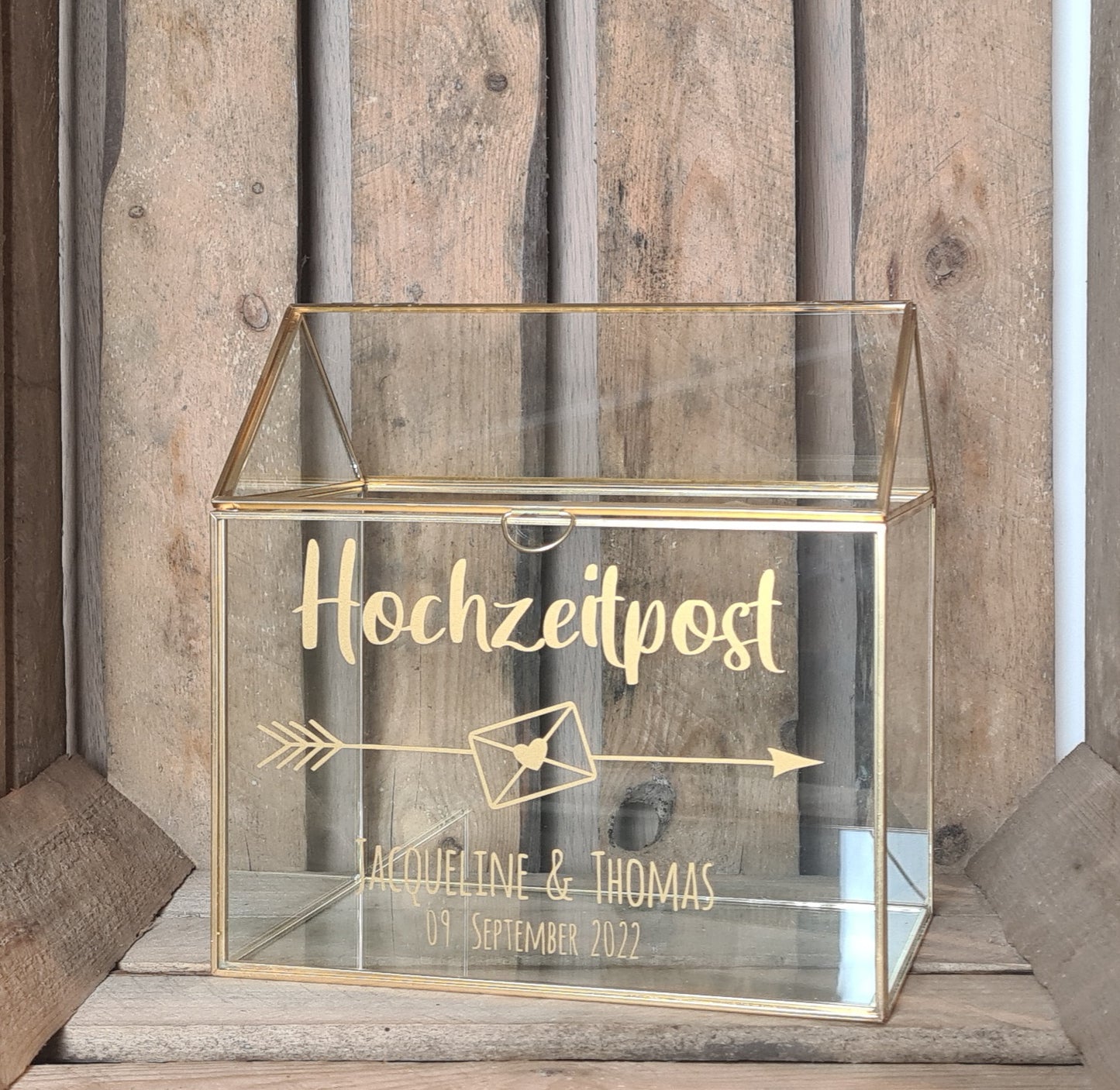 Hochzeitspost Glashaus