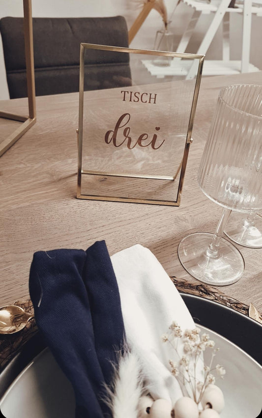 Tischnummern gold