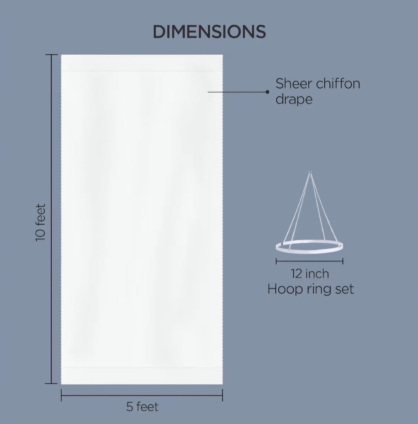 Deckenschal inkl. Ring