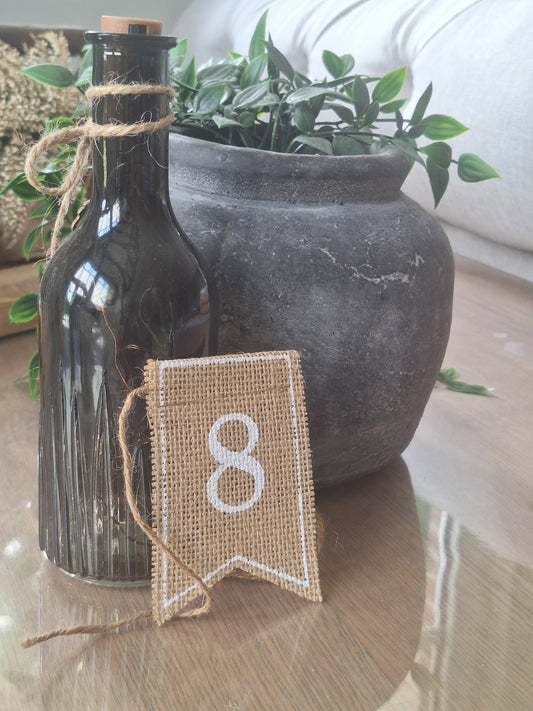 Tischnummern "Jute II " Set